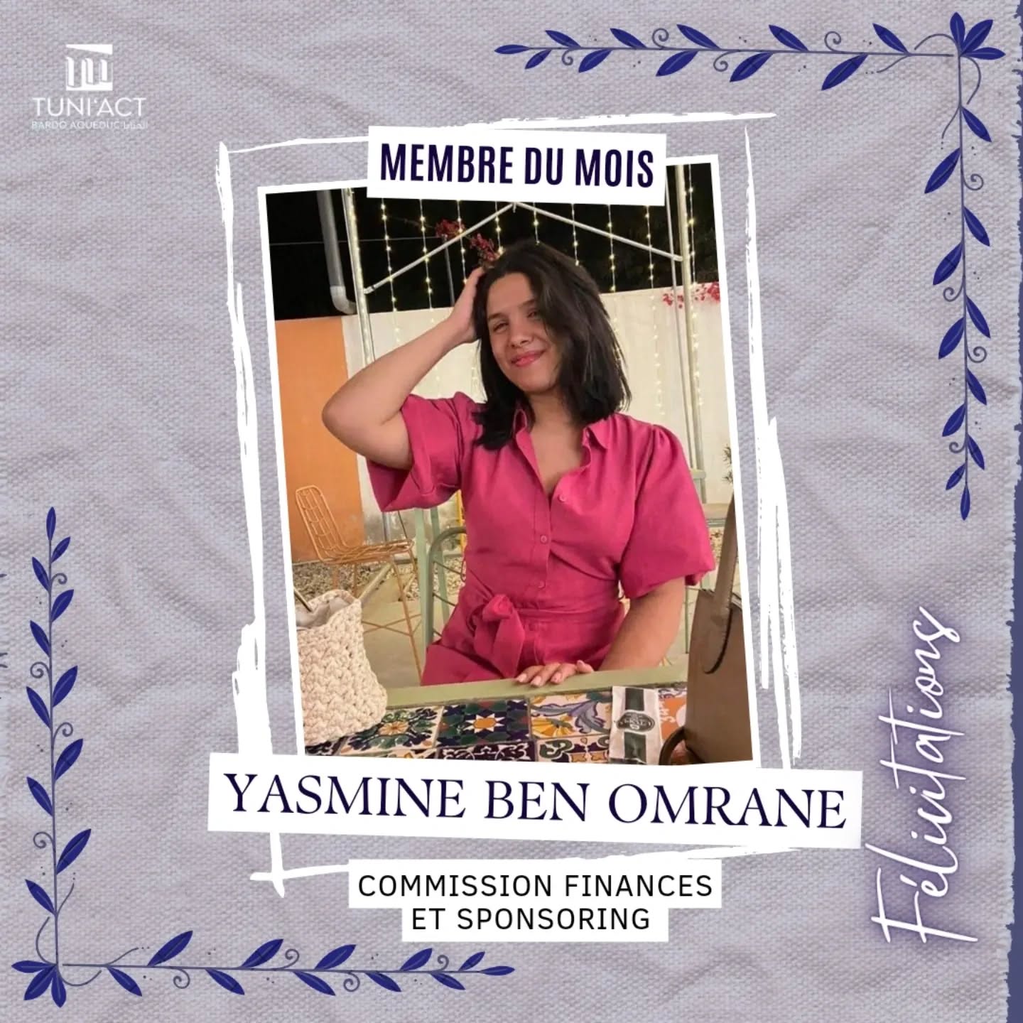 Mettons en lumière notre membre exceptionnelle Yasmine ben omrane pou...